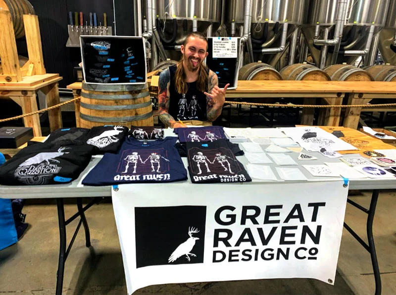 Kilian Slingin’ some GRDC merch at Urban Roots Brewing