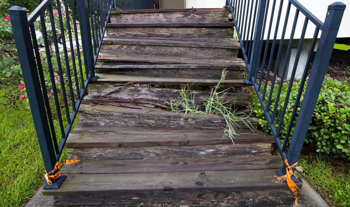 Rotted Make it Right home stairs