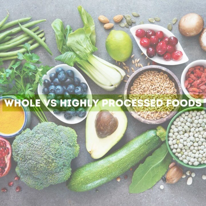 𝗪𝗵𝗼𝗹𝗲 𝘃𝘀. 𝗛𝗶𝗴𝗵𝗹𝘆 𝗣𝗿𝗼𝗰𝗲𝘀𝘀𝗲𝗱 𝗙𝗼𝗼𝗱𝘀

We believe in following these 3 Core Principles to help you ensure a well-rounded nutrient intake: 

1️⃣Focus On Whole Foods First
2️⃣Focus on balance of macronutrients
3️⃣Limit the amount 