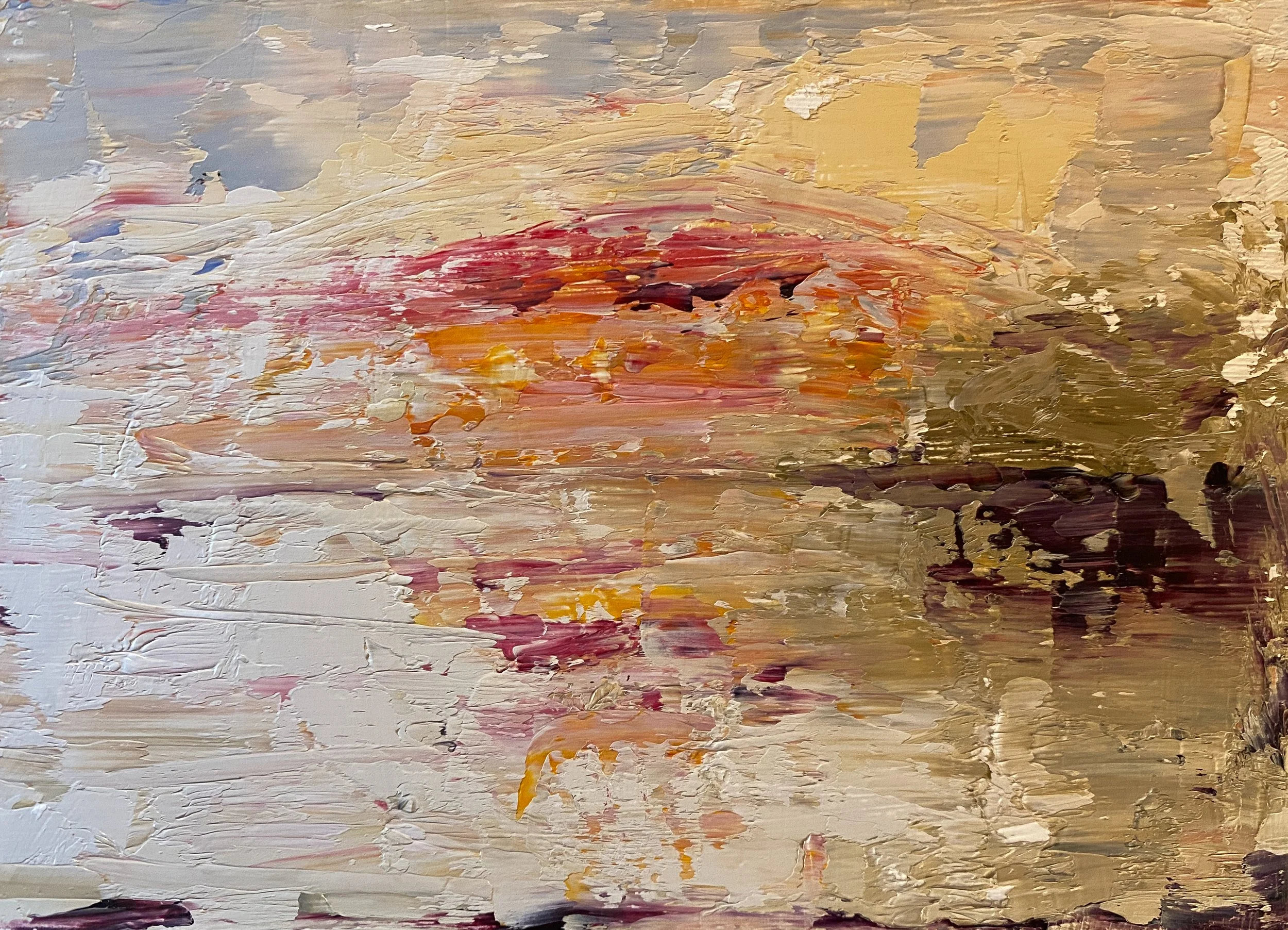 Sunsplash. Oil on canvas panel. 13 x 18 cm.