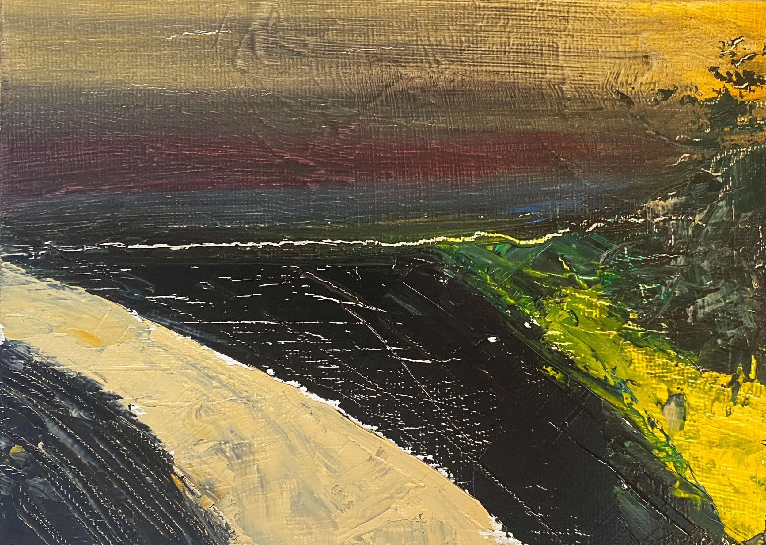 Black soil. Oil on canvas panel. 13 x 18 cm.