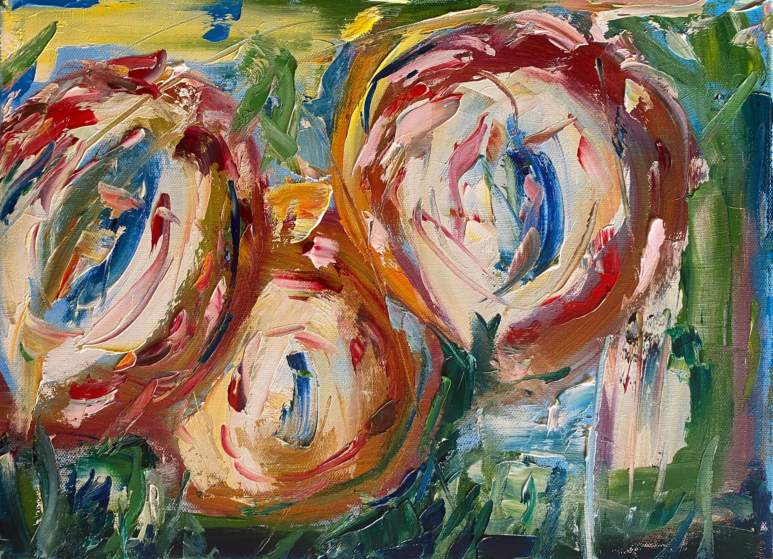 Behind the eyelids of April. Oil on canvas. 30 x 40 cm.