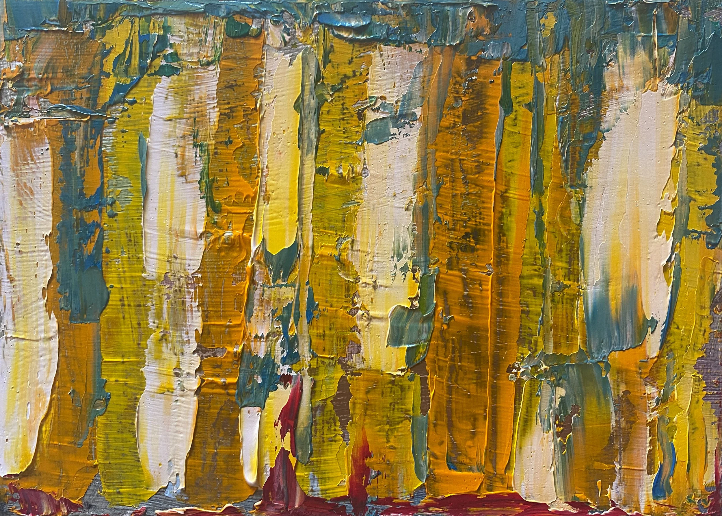 A forest. Oil on canvas panel. 13 x 18 cm.