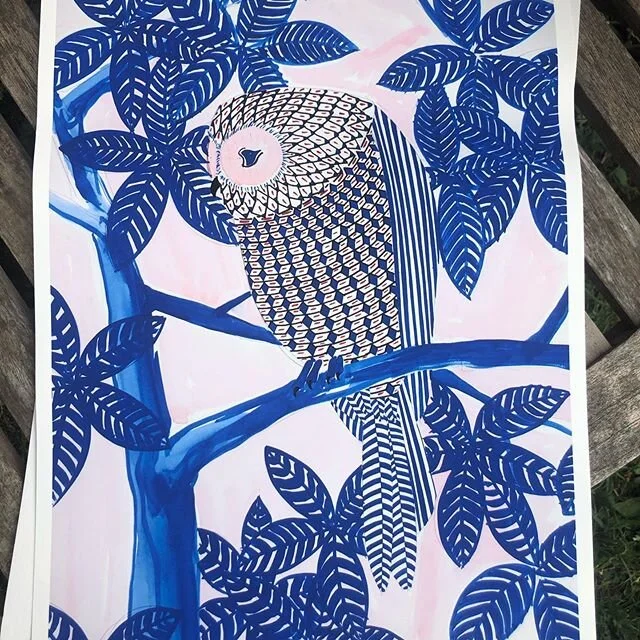 2 of my Owl prints! Approx A3 (43x31cm). For sale, &pound;100 including P+P. Please DM me if you&rsquo;re interested.