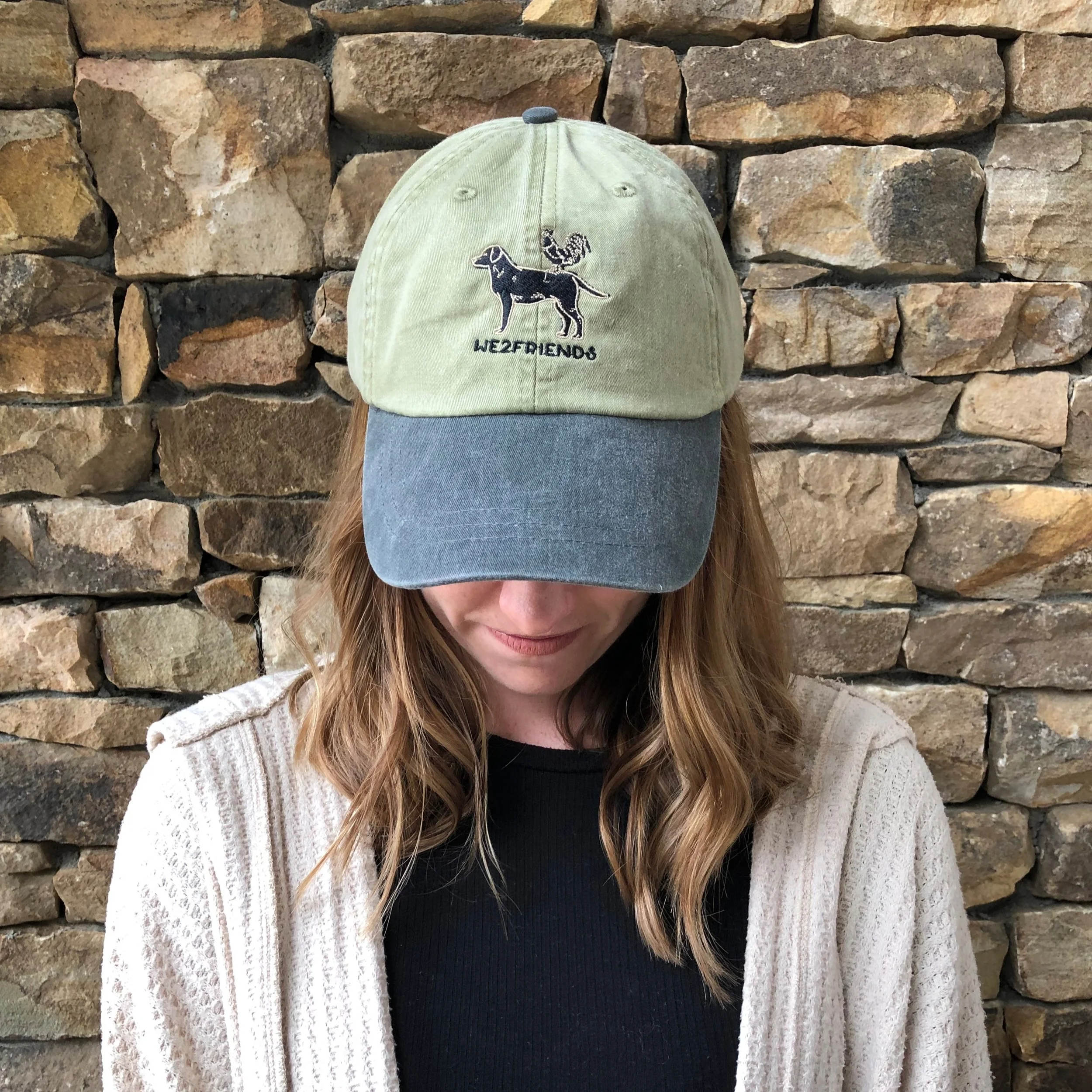 Khaki with Charcoal Bill We2Friends Hat