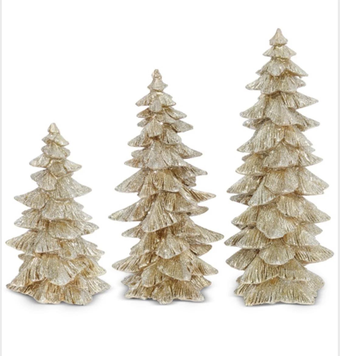 Gold Glittered Trees