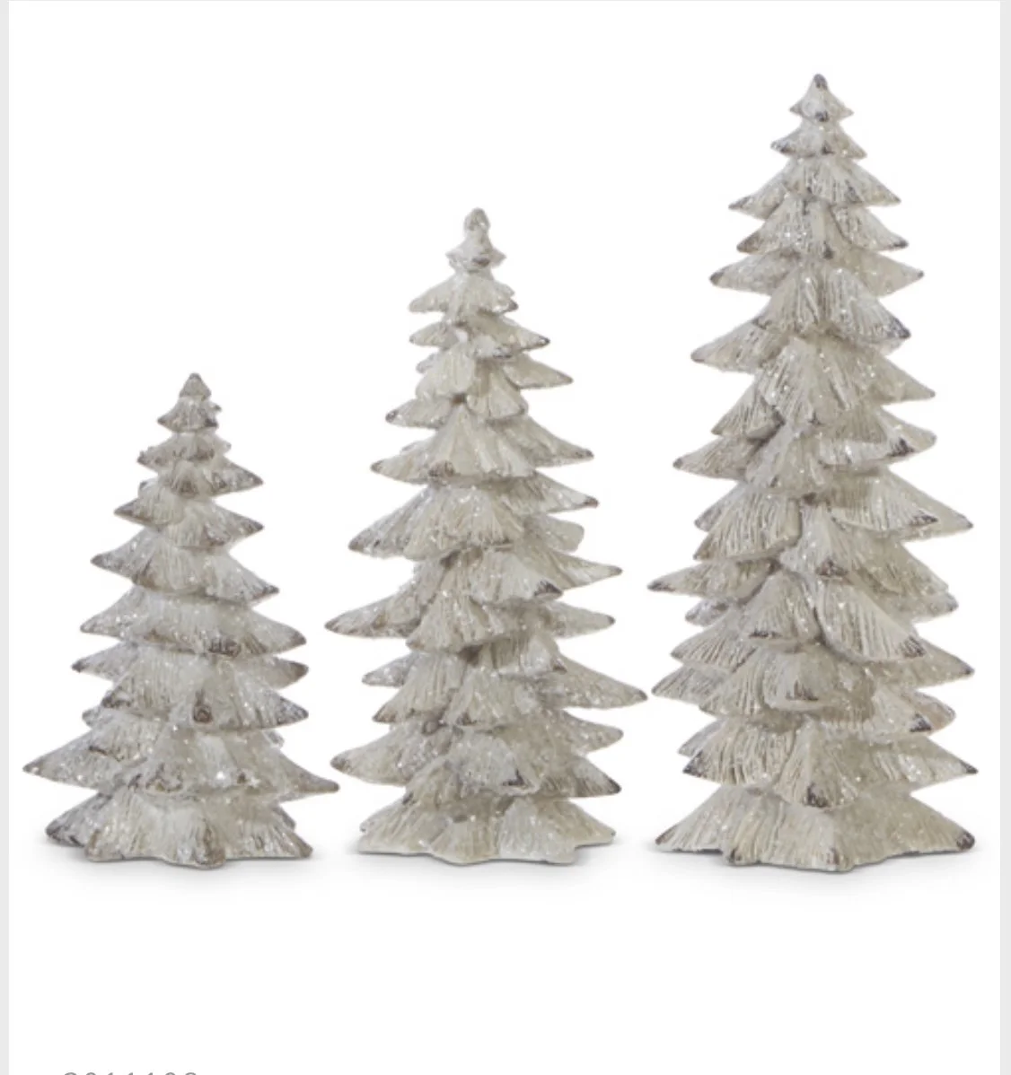 White Glittered Trees