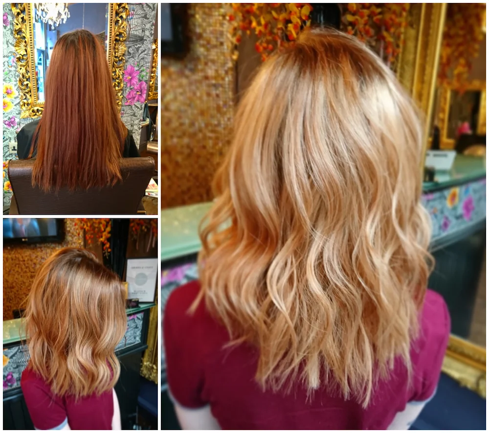 Highlights by Rachel (with a toner root shadow)