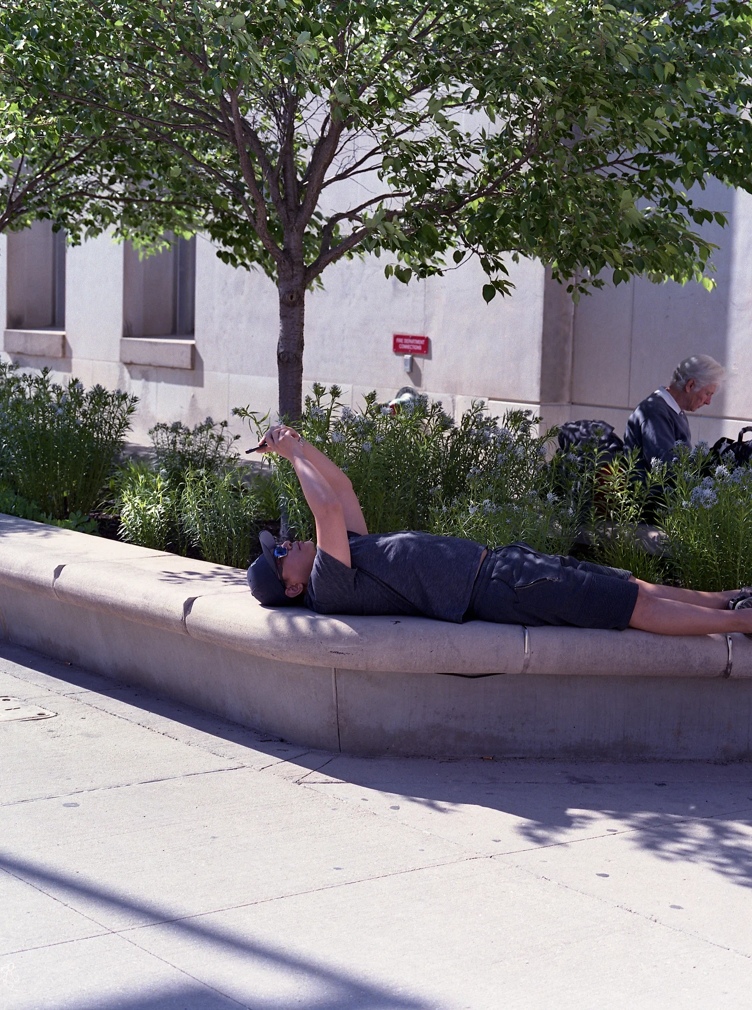 Shot with the Bronica ETRsi, Sunny 16, self developed and scanned. Fuji PRO400H