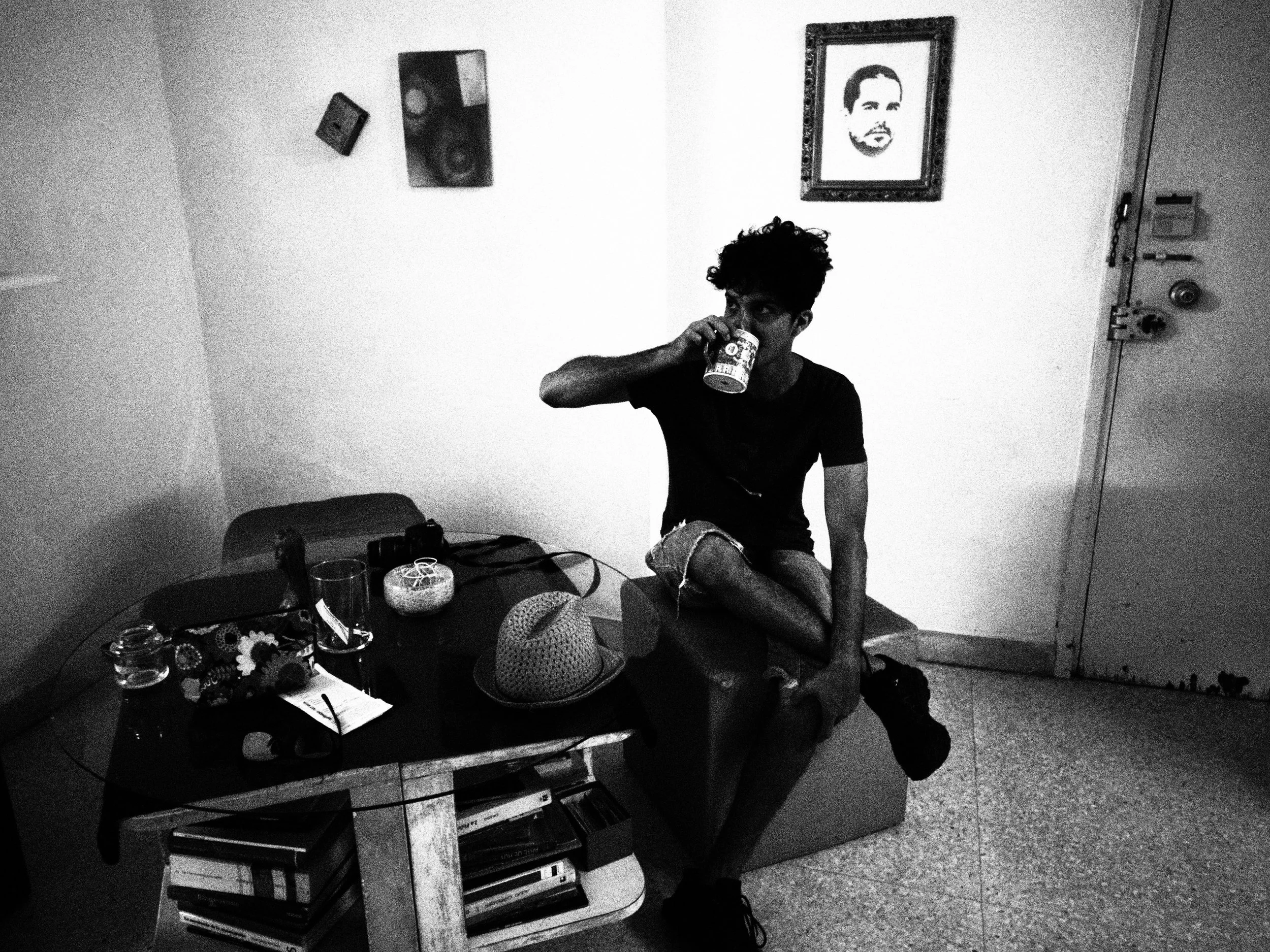 Artists in a room