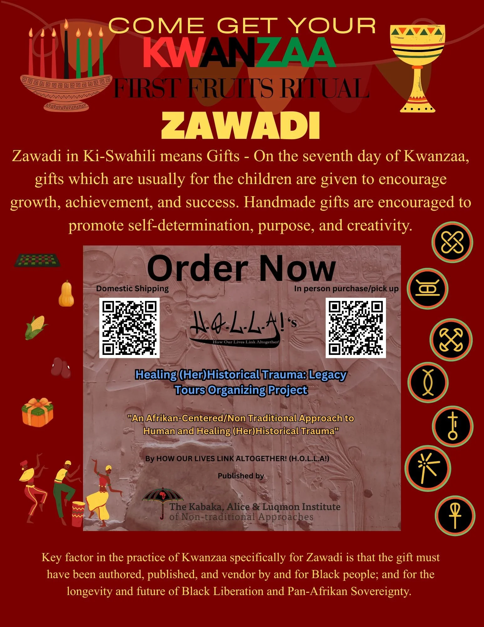 Get Your Zawadi ; H.O.L.L.A!’s Healing (Her)Historical Trauma Legacy Tours Organizing Project