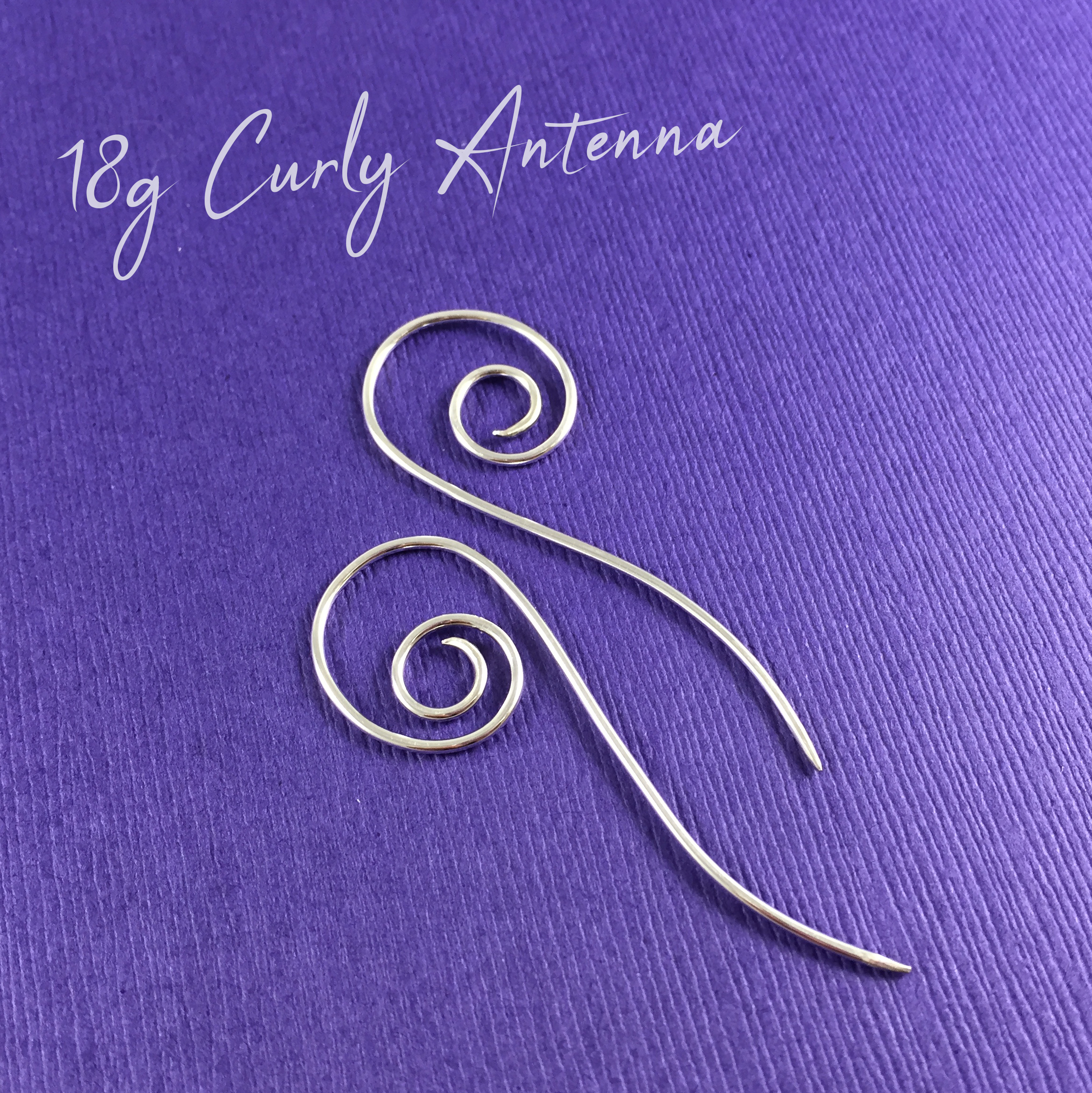 18 Gauge Curly Antenna Earrings