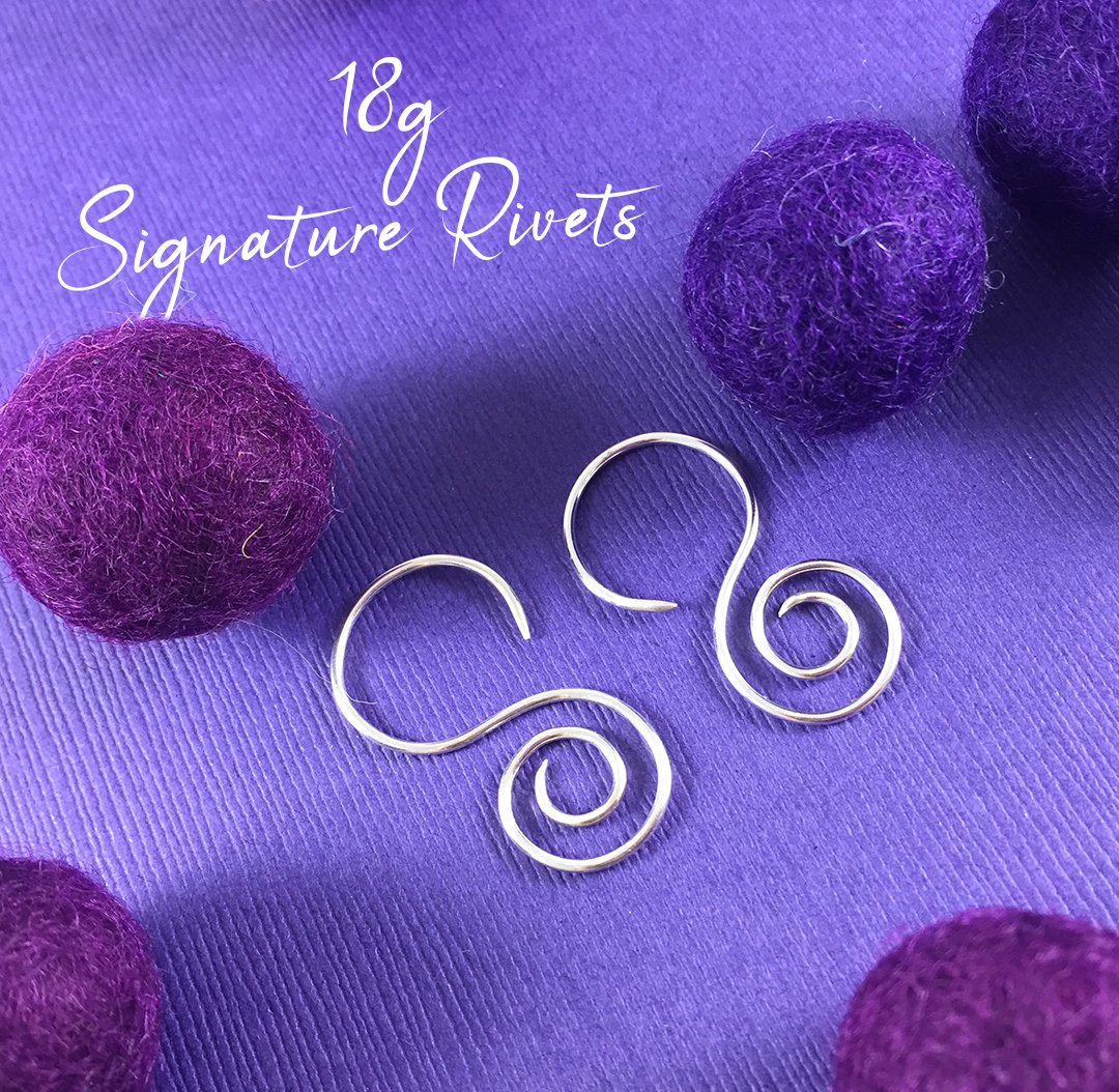 18 Gauge Signature Rivet Earrings 