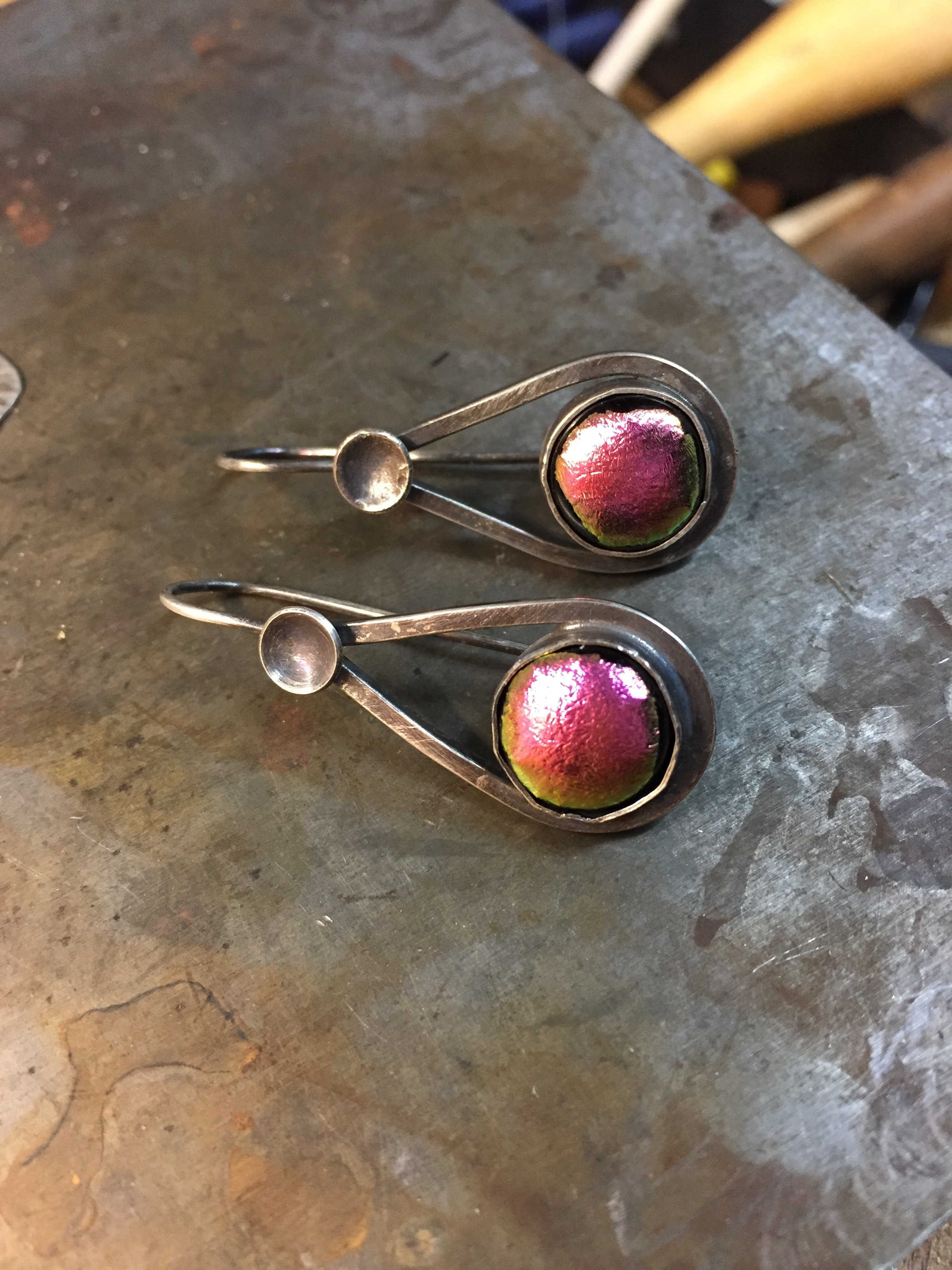 Dichroic earrings