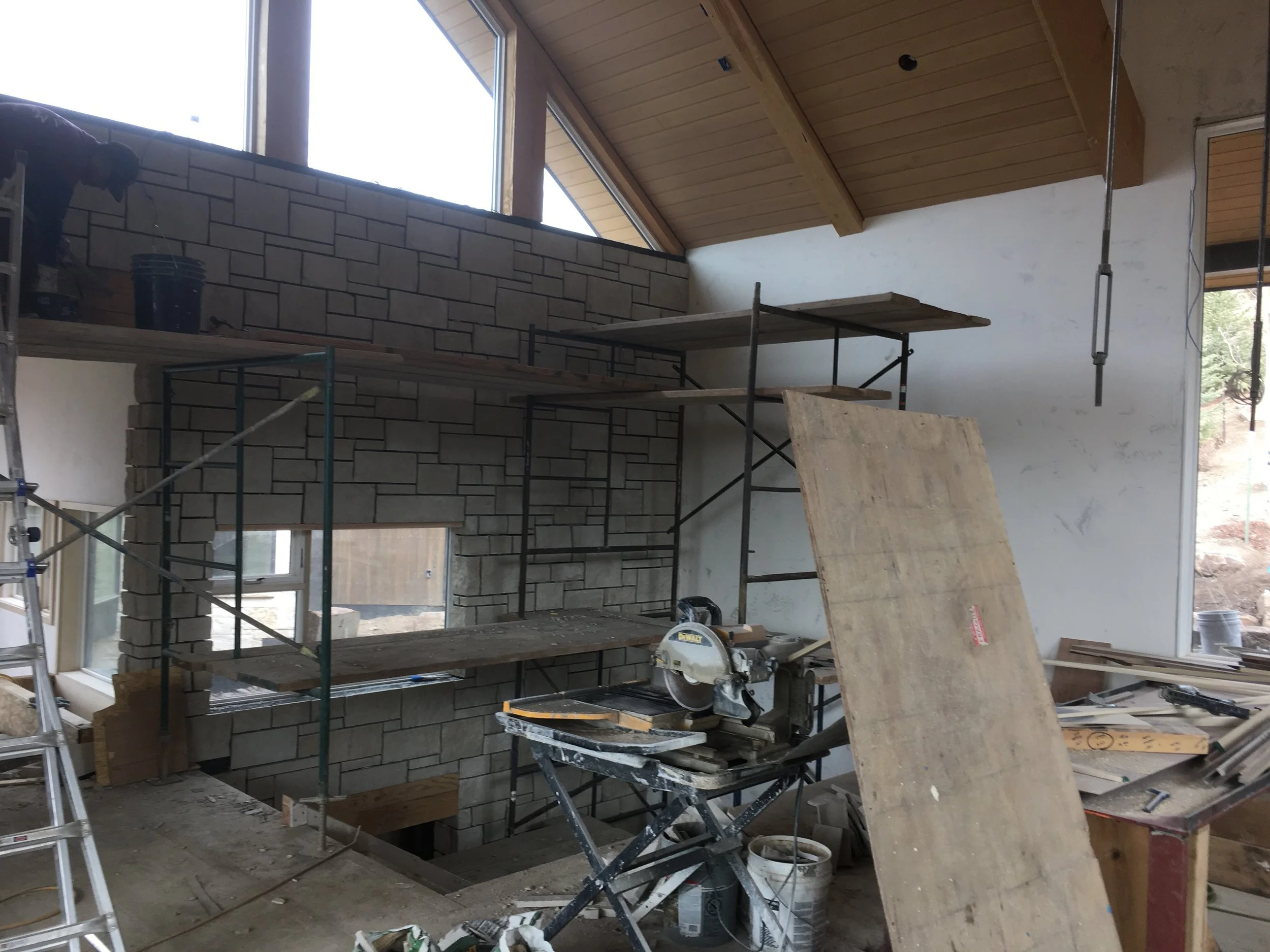 From the kitchen looking toward the main staircase