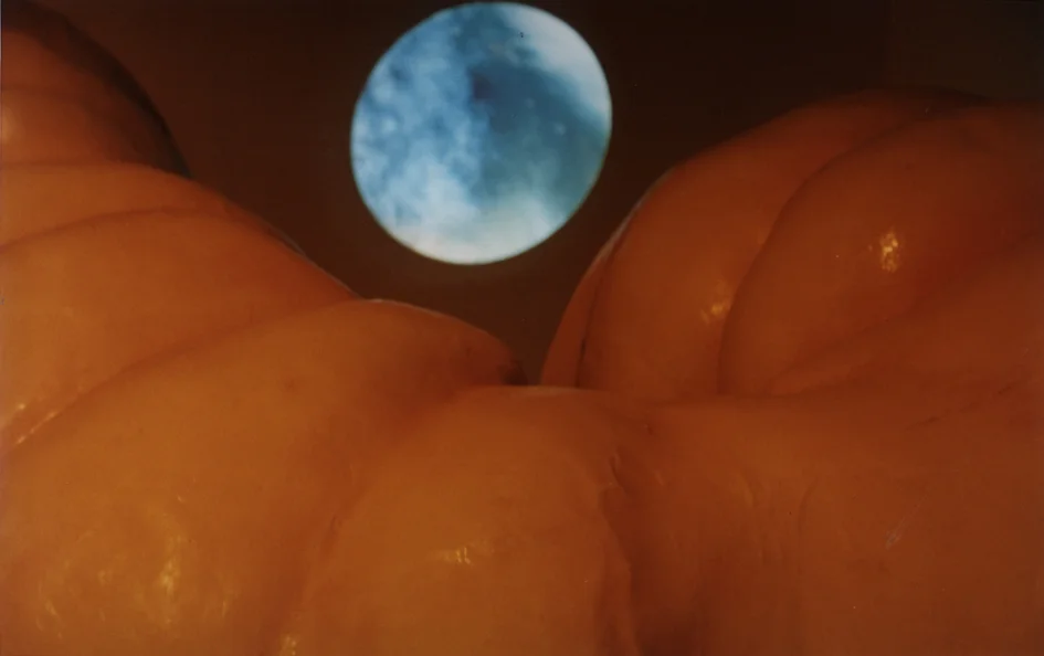 Still from video The Intestine tube (detail from Iron pipe)