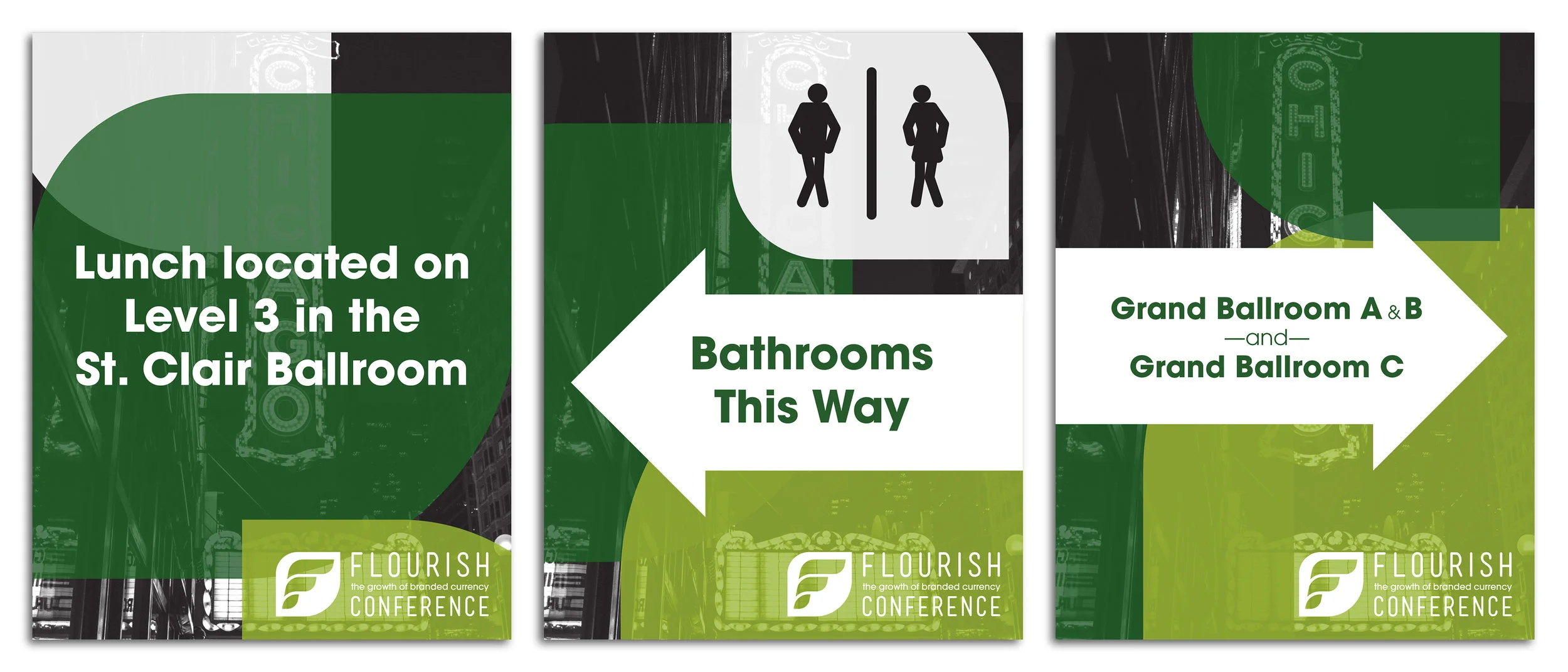 Flourish 2018 Conference Wayfinding Signage