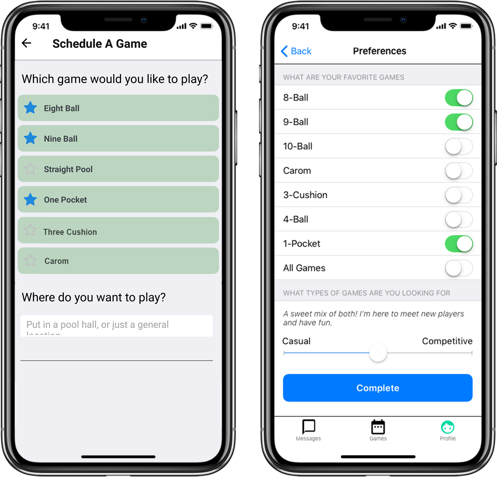 Left: Original application&nbsp; Right: Latest mid-fidelity design.