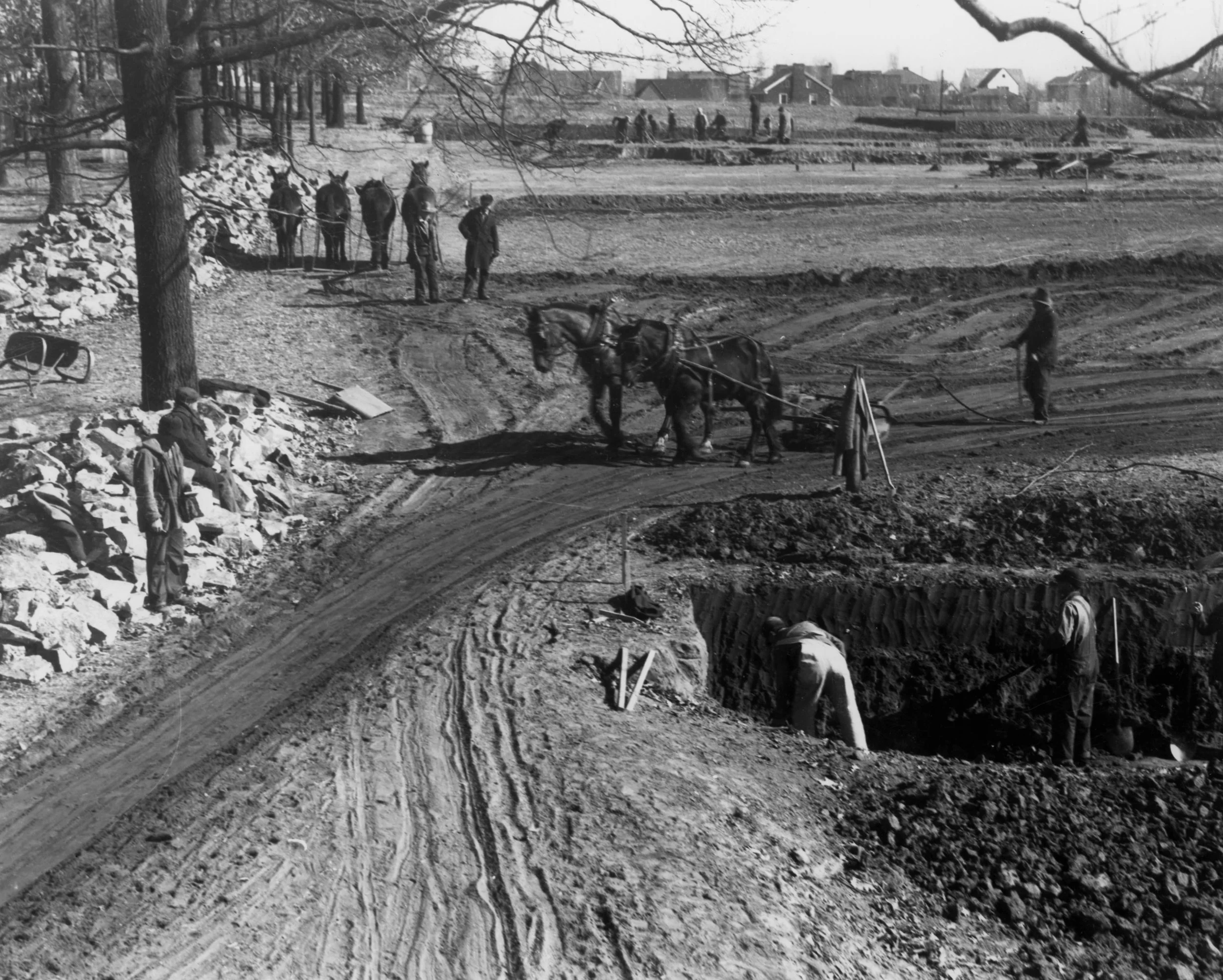 Tulsa Rose Garden construction (1933)
