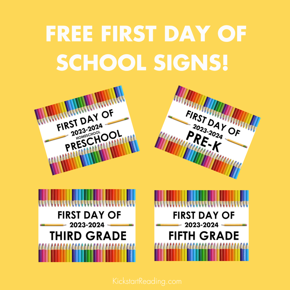 FREE Printables — Kickstart Reading