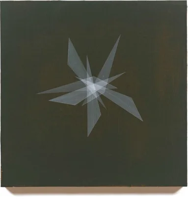 Form Study (spare white on dark brown), 2013, 16x16