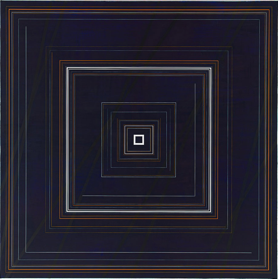  Dark Blue Concentric Squares, 2009, 70x70 