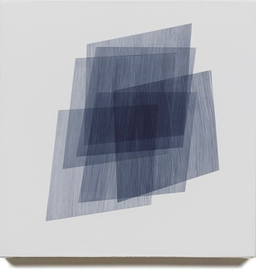  Form Study (blue/purple/black on white), 2012, 16x16 