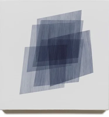 Form Study (blue/purple/black on white), 2012, 16x16