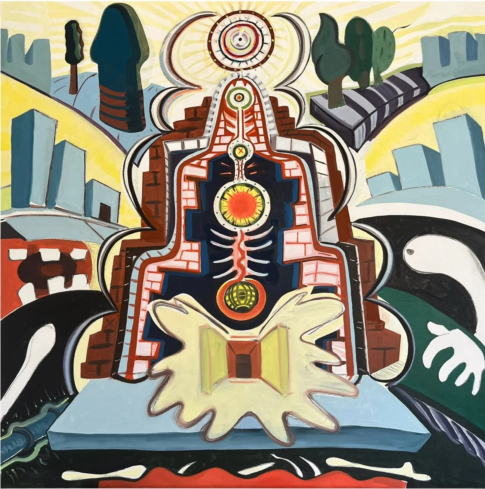 I am a Building 2, oil on panel, 36" x 30", 2024