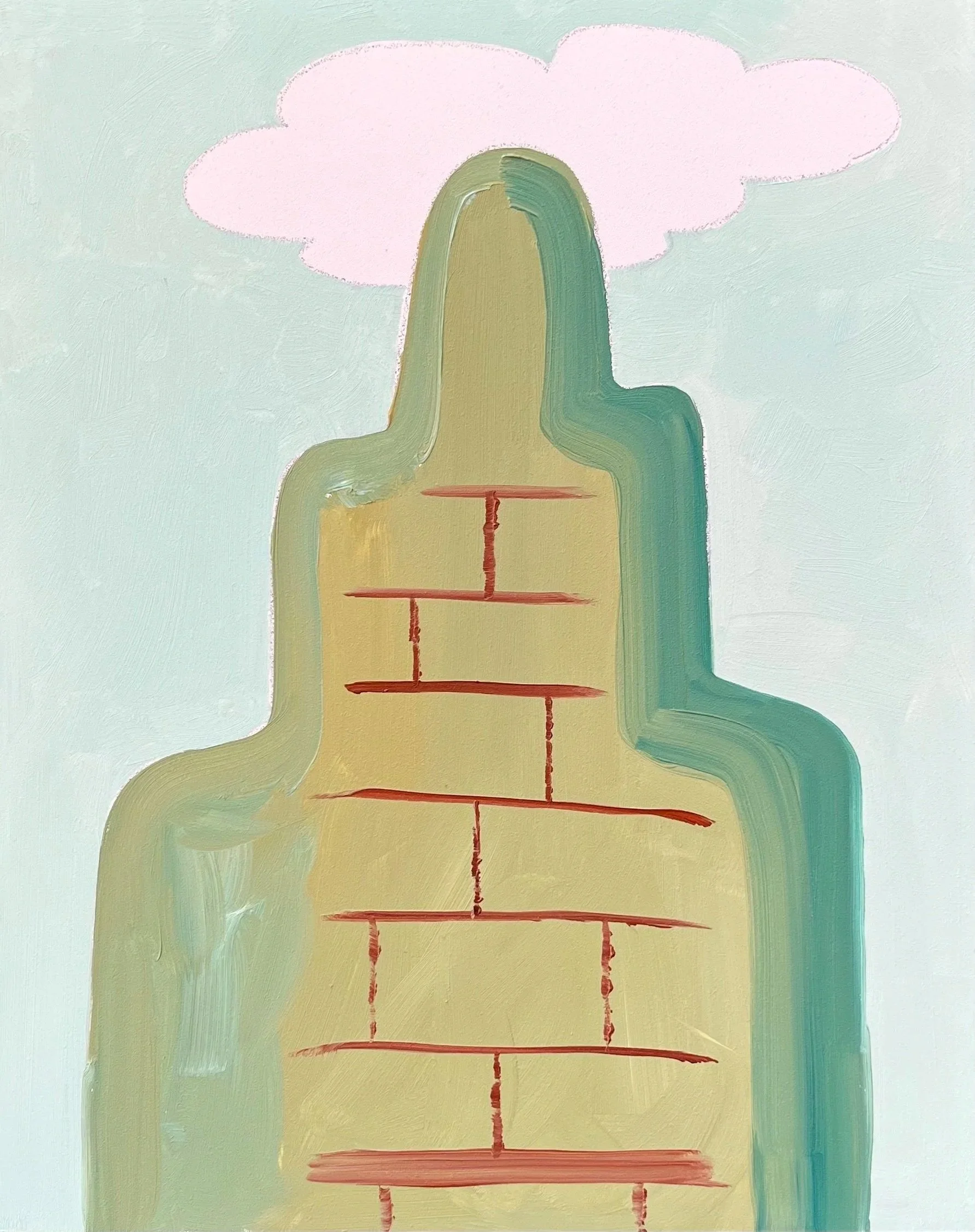 I Am A Building, 10" x 7", oil on board, 2023