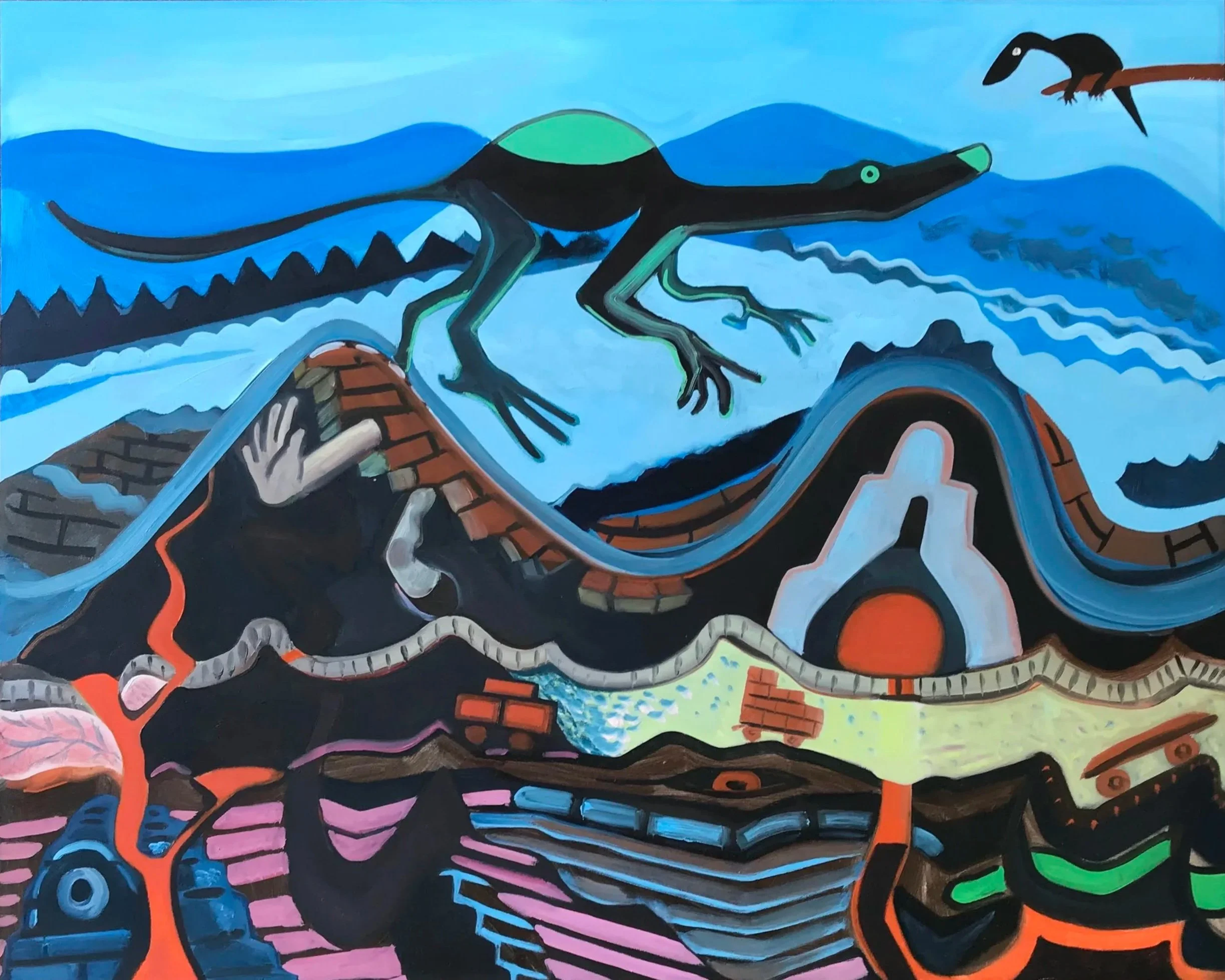 Layers Of Time, oil on panel, 22" x 30", 2021