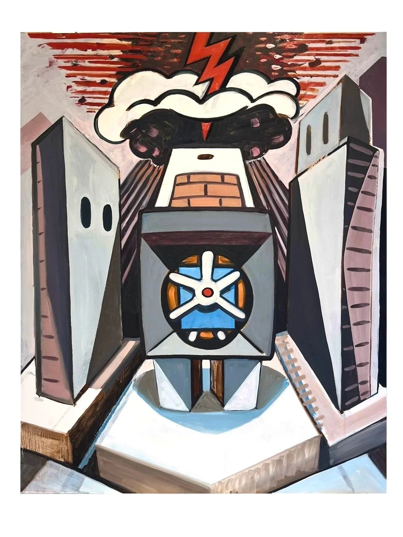 Lightning, oil on panel, 36" x 30", 2025