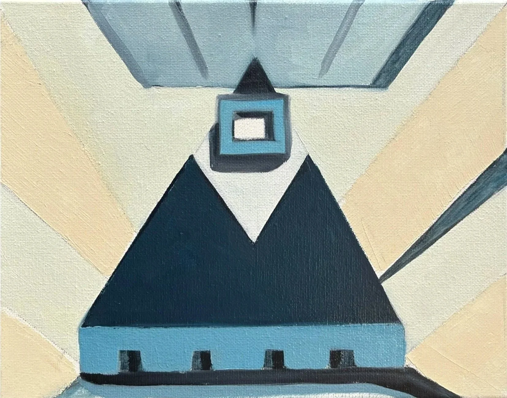 Triangleman, oil on canvas, 8" x 10", 2025