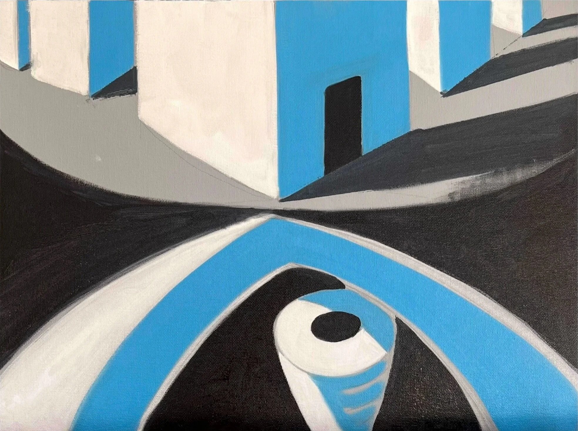 The Corner, oil on canvas paper, 9" x 12", 2025