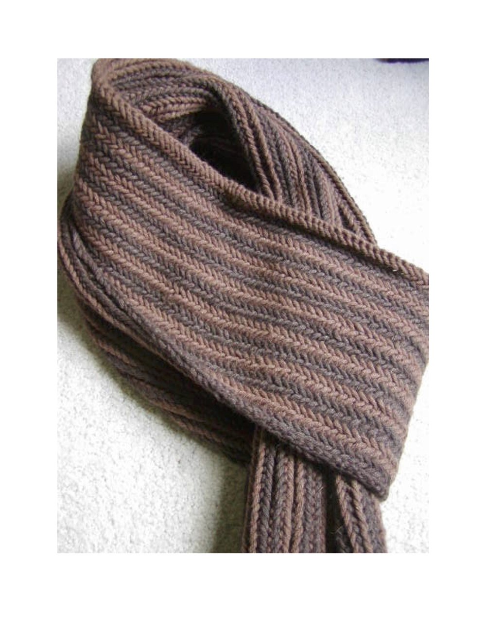 reversible herringbone scarf pattern