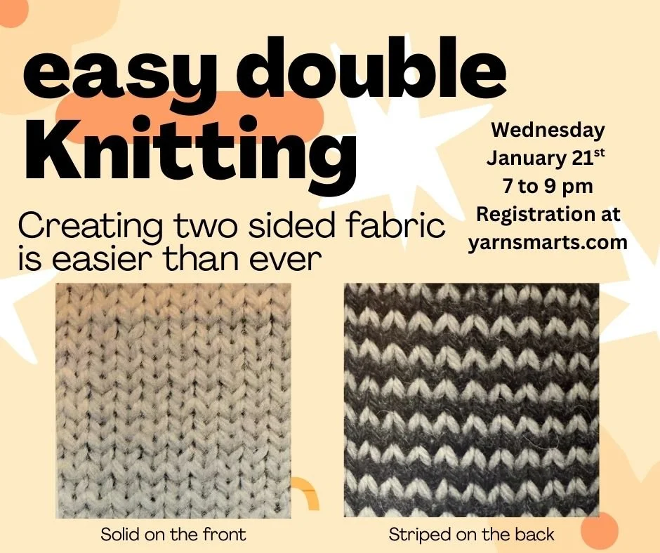 1st of 4 weekly douible knittin workshops. 