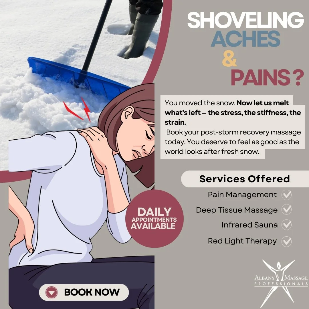 A massage after shoveling or snowblowing isn&rsquo;t just about easing sore shoulders &mdash; it&rsquo;s about resetting from the inside out and restoring your mind, body and energy. It releases built-up tension, restores circulation, and melts away 