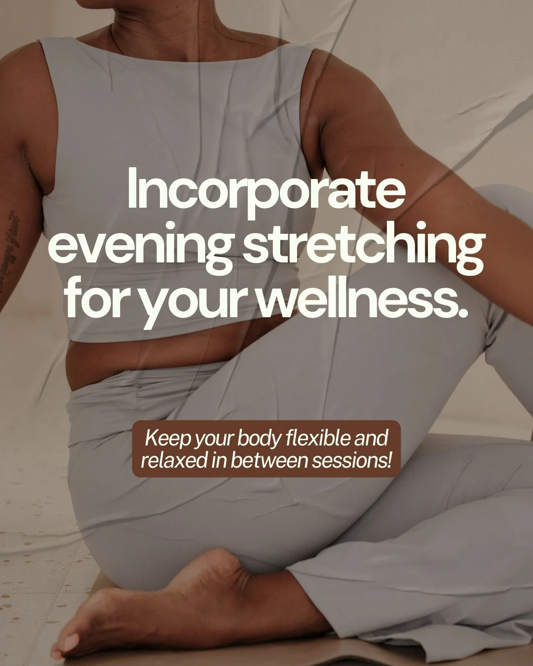🌙 You&rsquo;ve done the EASY part &mdash; got your massage! Now let&rsquo;s make those results stick.

Taking just a few minutes for gentle evening stretching helps your body stay loose, mobile, and happy long after your session. Think of it like se
