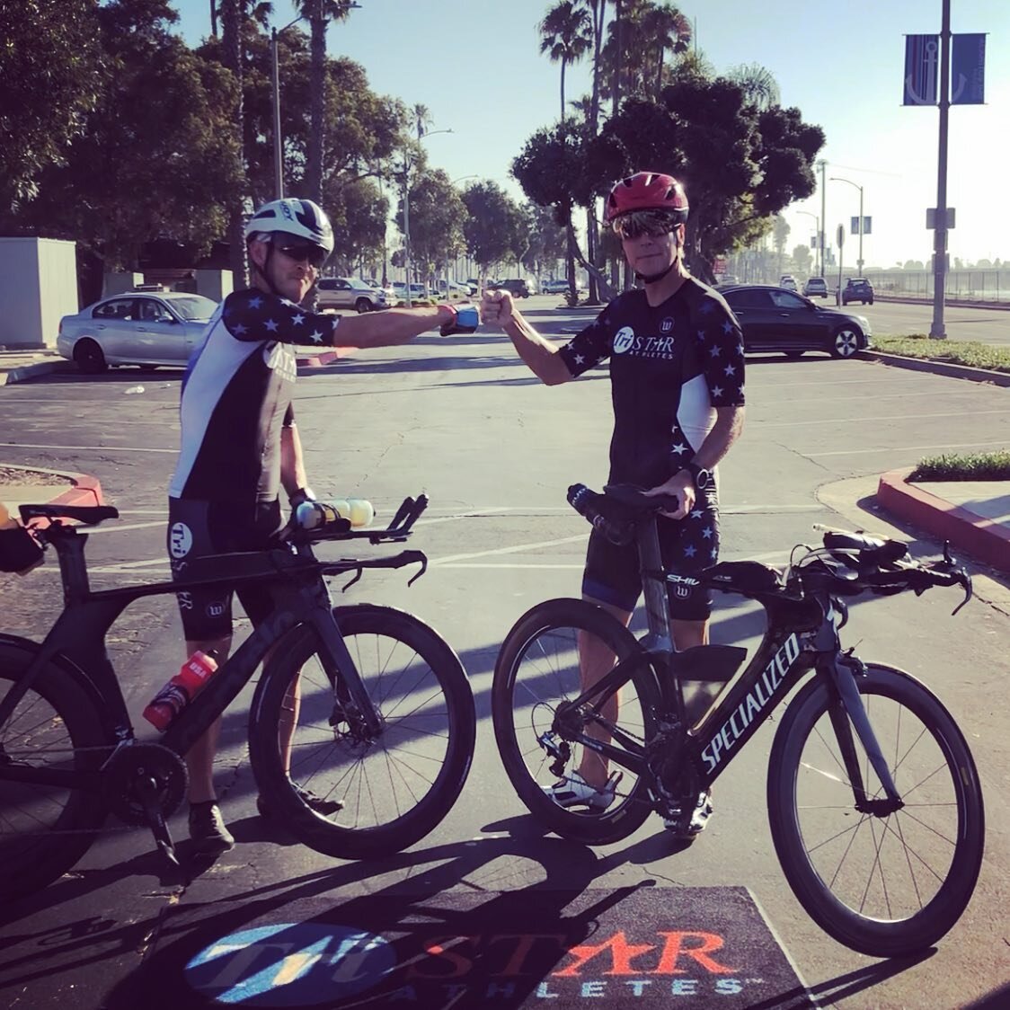 Tristar Athletes Southwest - 70.3 race weekend is underway! Chris Graves and Bryan Schleppy team up. @trihardcg @8schlep8 #tristarathletes #Tristarvr