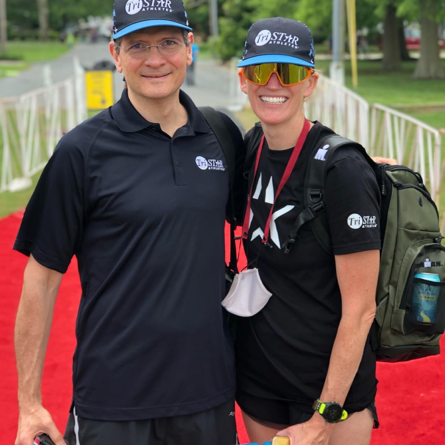 TriStar Athletes Colleen Bartling with her coach Attila Kelemen at Eagle man 70.3. Best of luck to all TriStar Athletes racing this weekend. 

@akelemenuk @3disciplinelife 
#tristarathletescoaching #eagleman703