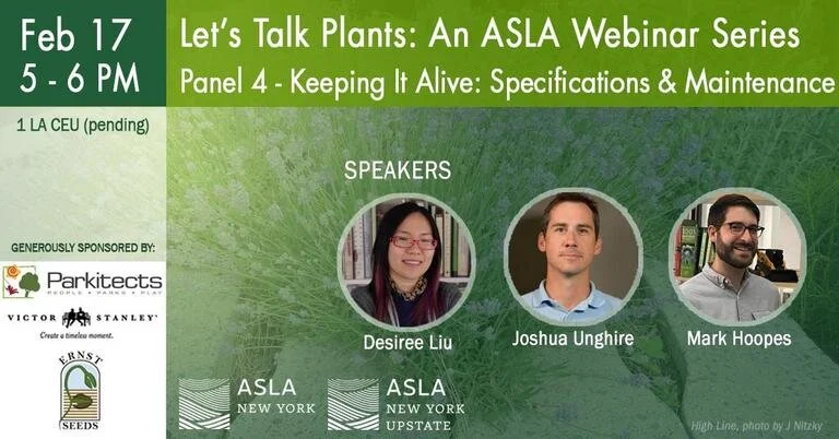 Let’s Talk Native Plants Webinar Series – Panel 4 Keeping It Alive: Specifications &amp; Maintenance