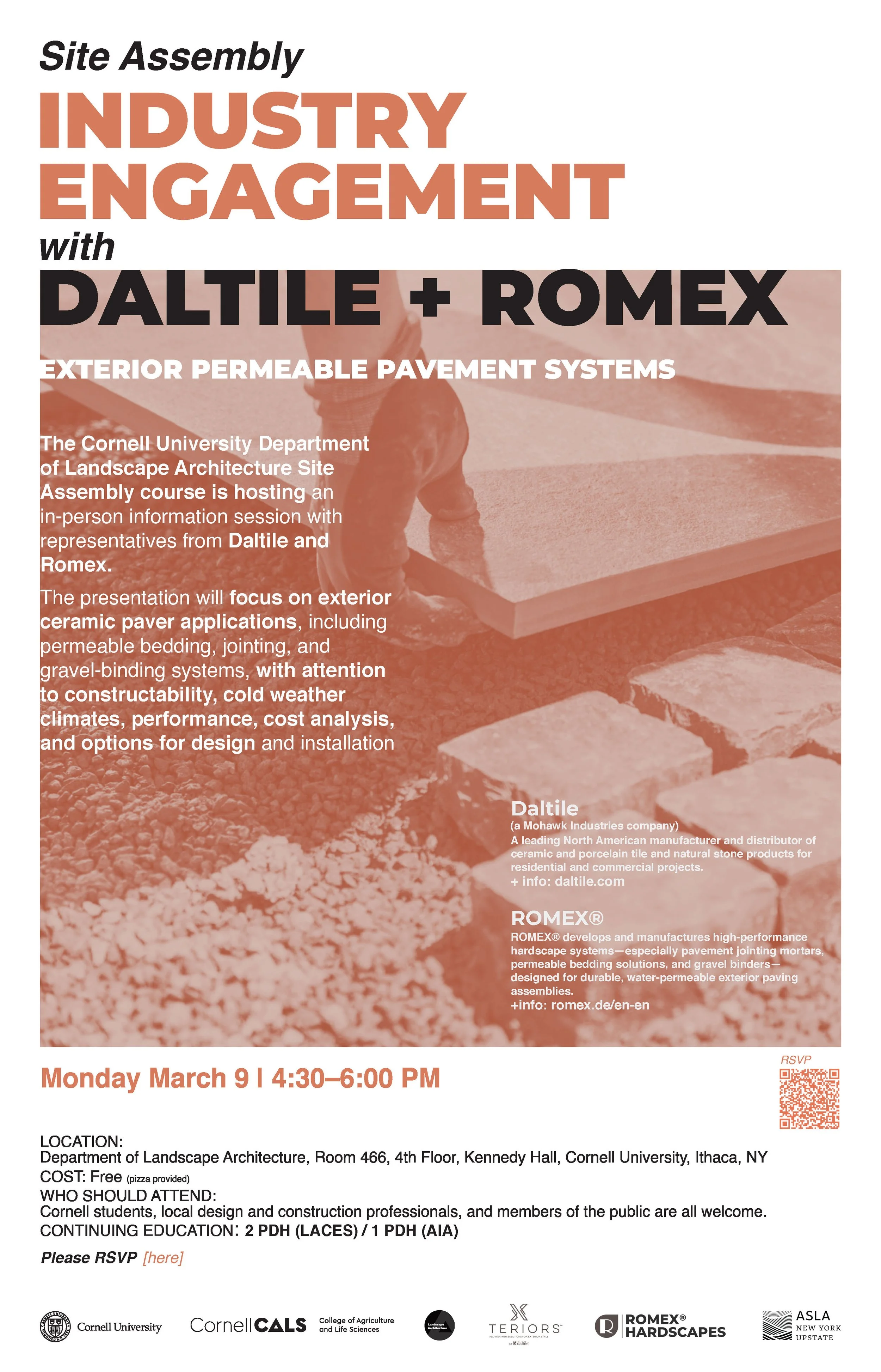 Site Assembly: Industry Engagement with Daltile + Romex — Exterior Permeable Pavement Systems
