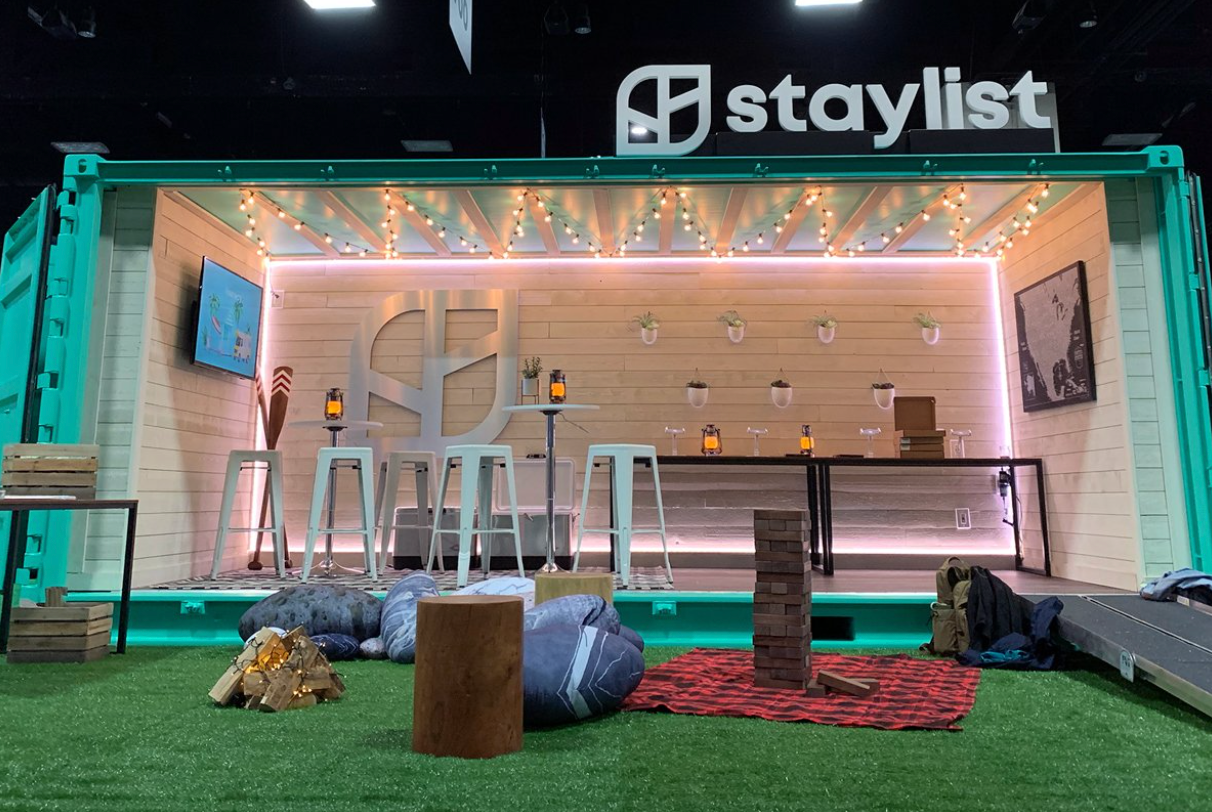  We created an interactive booth for b2b camping software company, Staylist. Using an abandoned storage container, we painted, added electric, and propped it out for guests to come in, test out the technology, and get down to business. 