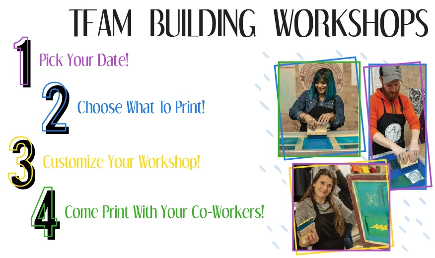 Team Building Printing Parties — ALT Printing Co. Screen Printing Studio