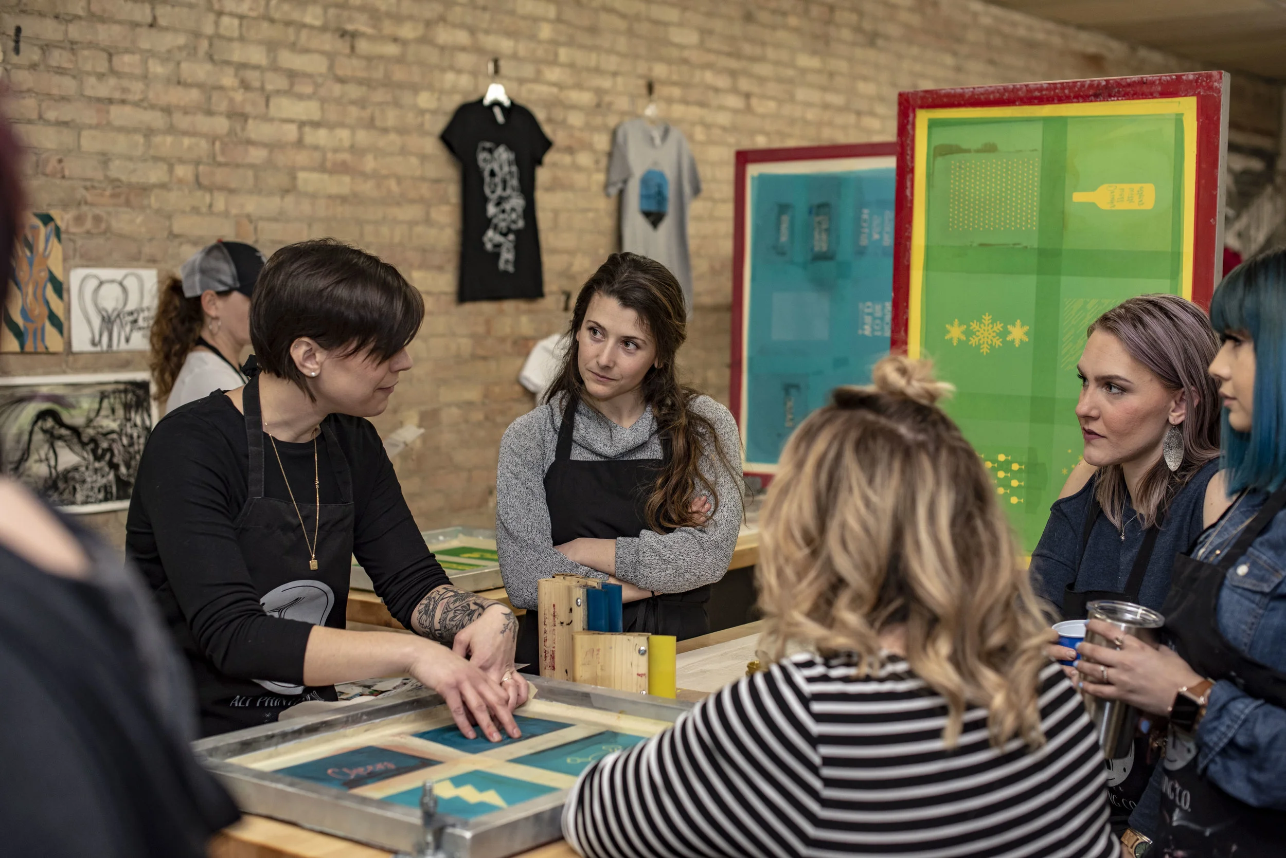 Teaching new printers in our Ladies Night Workshop