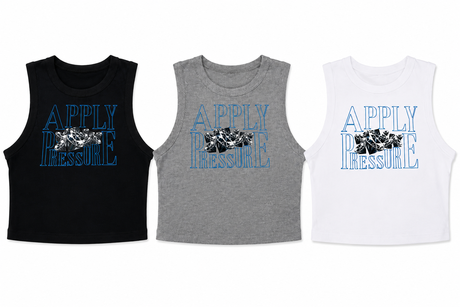 AP "Diamonds Are Forever" Women's' Micro Rib Crop Tank