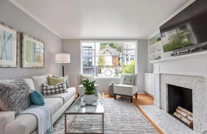 The staged Living Room