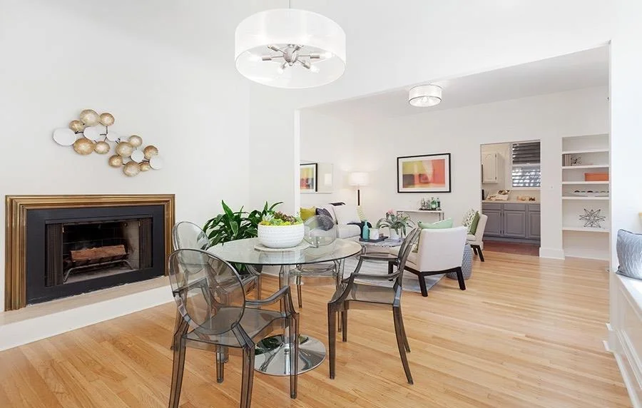 Dining Room and Living Room After