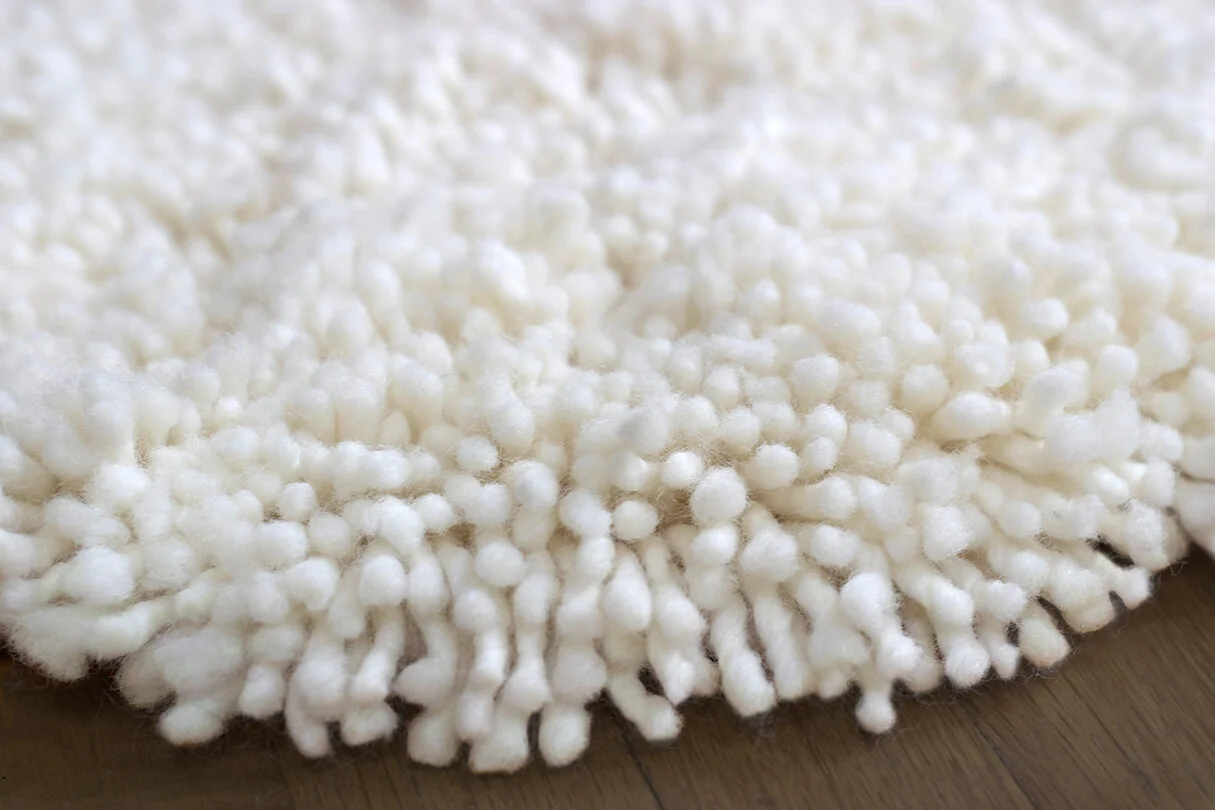 plush natural shag new zealand wool rug