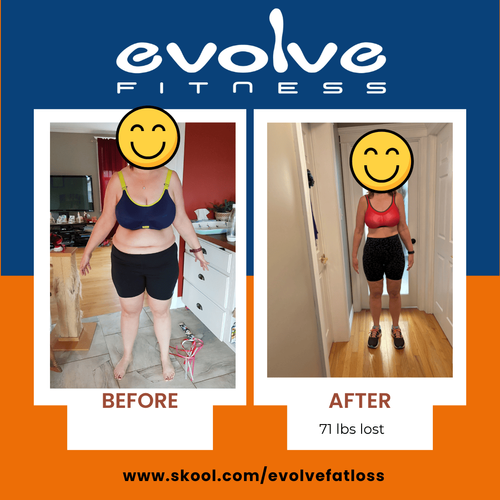 Cordelia P — Evolve Fitness before and after transformation